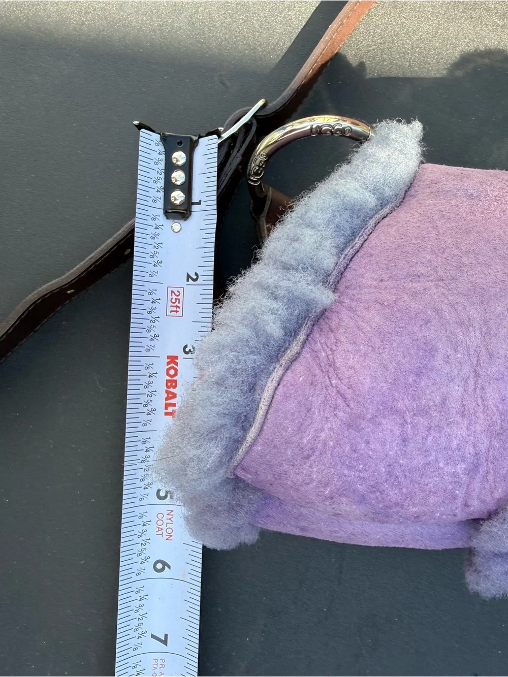 Vintage Y2K UGG Australia Lavender Shearling Suede Shoulder/Hobo Bag